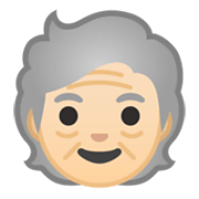 Émoji 🧓🏻 Personne âgée : Peau Claire sur Google Android 10.0.
