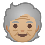 Emoji 🧓🏼 Adulto Anziano: Carnagione Abbastanza Chiara su Google Android 10.0.