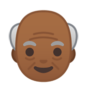 👴🏾 Emoji Homem Idoso: Pele Morena Escura na Google Android 10.0.
