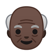 Emoji 👴🏿 Uomo Anziano: Carnagione Scura su Google Android 10.0.