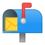 Emoji 📬 Cassetta Postale Aperta Bandierina Alzata su Google Android 10.0.