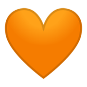 🧡 Emoji Coração Laranja na Google Android 10.0.