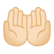 🤲🏻 Emoji Handflächen nach oben: helle Hautfarbe Google Android 10.0.
