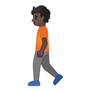 🚶🏿 Emoji Fußgänger(in): dunkle Hautfarbe Google Android 10.0.