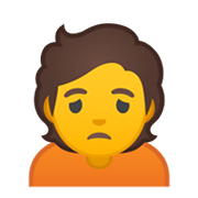 🙍 Emoji Franzindo A Sobrancelha na Google Android 10.0.