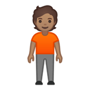 Emoji 🧍🏽 Persona In Piedi: Carnagione Olivastra su Google Android 10.0.