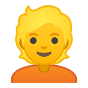 👱 Emoji Person: blondes Haar Google Android 10.0.
