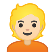 Émoji 👱🏻 Personne Blonde : Peau Claire sur Google Android 10.0.