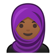 Émoji 🧕🏾 Femme Avec Foulard : Peau Mate sur Google Android 10.0.