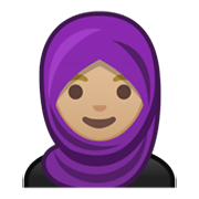 🧕🏼 Emoji Frau mit Kopftuch: mittelhelle Hautfarbe Google Android 10.0.