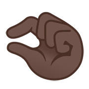 🤏🏿 Emoji Mão Beliscando: Pele Escura na Google Android 10.0.