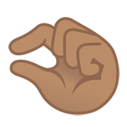 🤏🏽 Emoji Mano Pellizcando: Tono De Piel Medio en Google Android 10.0.