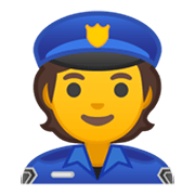 Emoji 👮 Agente Di Polizia su Google Android 10.0.