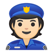 👮🏻 Emoji Policial: Pele Clara na Google Android 10.0.