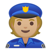 Emoji 👮🏼 Agente Di Polizia: Carnagione Abbastanza Chiara su Google Android 10.0.