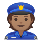 Émoji 👮🏽 Officier De Police : Peau Légèrement Mate sur Google Android 10.0.