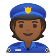 Émoji 👮🏾 Officier De Police : Peau Mate sur Google Android 10.0.