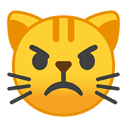 Emoji 😾 Gatto Imbronciato su Google Android 10.0.