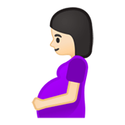 🤰🏻 Emoji schwangere Frau: helle Hautfarbe Google Android 10.0.