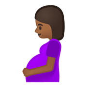 🤰🏾 Emoji Mujer Embarazada: Tono De Piel Oscuro Medio en Google Android 10.0.