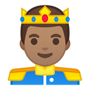 🤴🏽 Emoji Príncipe: Tono De Piel Medio en Google Android 10.0.