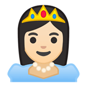Émoji 👸🏻 Princesse : Peau Claire sur Google Android 10.0.