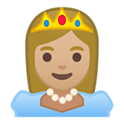 Émoji 👸🏼 Princesse : Peau Moyennement Claire sur Google Android 10.0.