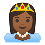 👸🏾 Emoji Princesa: Pele Morena Escura na Google Android 10.0.