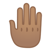 Emoji 🤚🏽 Dorso Mano Alzata: Carnagione Olivastra su Google Android 10.0.