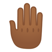 Emoji 🤚🏾 Dorso Mano Alzata: Carnagione Abbastanza Scura su Google Android 10.0.
