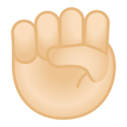 Emoji ✊🏻 Pugno: Carnagione Chiara su Google Android 10.0.