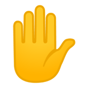 Emoji ✋ Mano Alzata su Google Android 10.0.