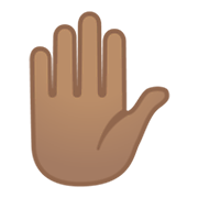 ✋🏽 Emoji Mão Levantada: Pele Morena na Google Android 10.0.