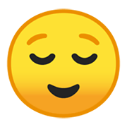 😌 Emoji Rosto Aliviado na Google Android 10.0.