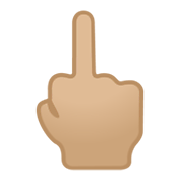 🖕🏼 Emoji Dedo Corazón Hacia Arriba: Tono De Piel Claro Medio en Google Android 10.0.