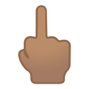 🖕🏽 Emoji Mittelfinger: mittlere Hautfarbe Google Android 10.0.