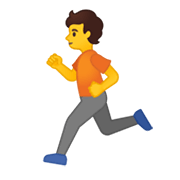 🏃 Emoji Persona Corriendo en Google Android 10.0.