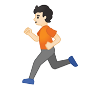 🏃🏻 Emoji Persona Corriendo: Tono De Piel Claro en Google Android 10.0.