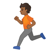 Emoji 🏃🏾 Persona Che Corre: Carnagione Abbastanza Scura su Google Android 10.0.