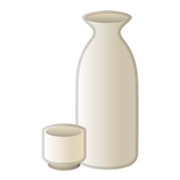 🍶 Emoji Sake-Flasche und -tasse Google Android 10.0.