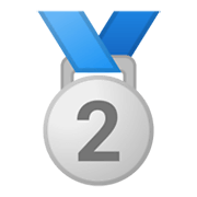 Émoji 🥈 Médaille D’argent sur Google Android 10.0.
