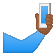 Emoji 🤳🏾 Selfie: Carnagione Abbastanza Scura su Google Android 10.0.