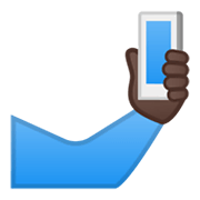 Emoji 🤳🏿 Selfie: Carnagione Scura su Google Android 10.0.