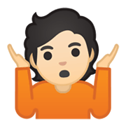 🤷🏻 Emoji Persona Encogida De Hombros: Tono De Piel Claro en Google Android 10.0.