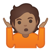 🤷🏽 Emoji Pessoa Dando De Ombros: Pele Morena na Google Android 10.0.