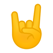 🤘 Emoji Mano Haciendo El Signo De Cuernos en Google Android 10.0.