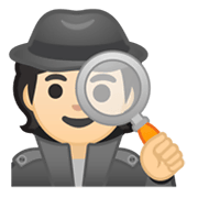 🕵🏻 Emoji Detektiv(in): helle Hautfarbe Google Android 10.0.