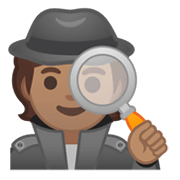 🕵🏽 Emoji Detektiv(in): mittlere Hautfarbe Google Android 10.0.