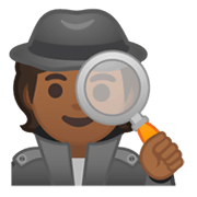 🕵🏾 Emoji Detective: Tono De Piel Oscuro Medio en Google Android 10.0.