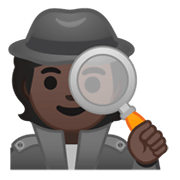 🕵🏿 Emoji Detective: Tono De Piel Oscuro en Google Android 10.0.